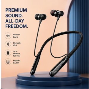 grid-piece-1-1-6.png UC Urban Case UBT-12 Wireless Bluetooth Neckband Earphones | 100H Playback | Bluetooth 5.4 | USB Type-C Fast Charging | Magnetic Earbuds | Black