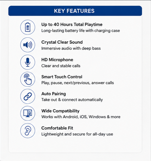 grid-piece-1-3-15.png UC Urban Case Crystal Pro True Wireless Earbuds | Bluetooth 5.3 | 40H Battery Backup | HD Stereo Sound | Smart Touch Control | Crystal Grey