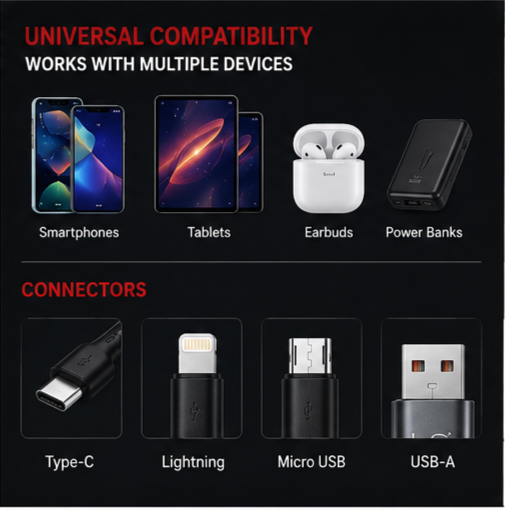 grid-piece-2-2-14.png UC Urban Case C-55 3-in-1 Fast Charging Data Cable | USB-A to USB Type-C, Lightning & Micro USB | 65W + 27W Fast Charging | Nylon Braided | Black